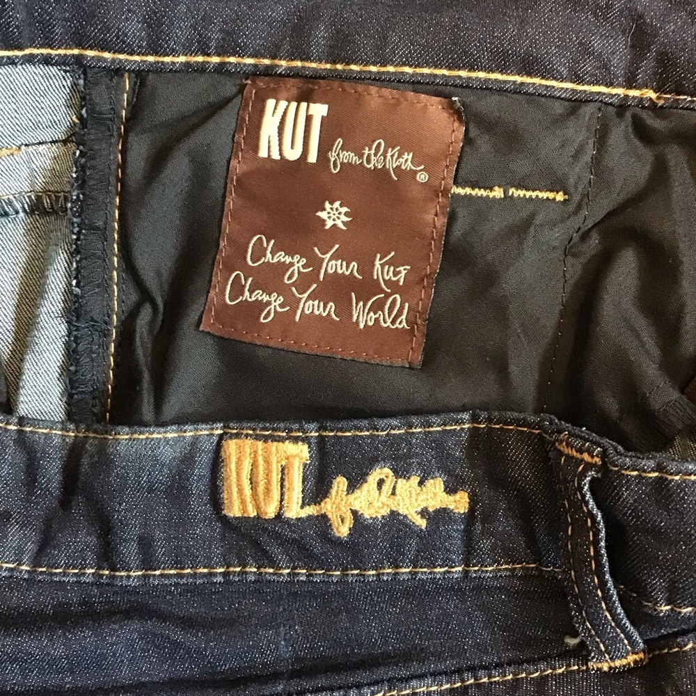 Kut From The Kloth 6 Women's Denim Jeans Shorts Bermuda Dark Indigo Stretch - Picture 7 of 10